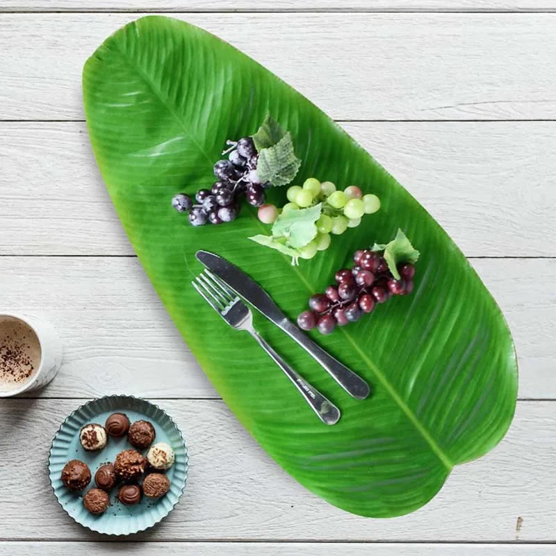 

Simulation Plant Simulation Banana Leaf Table Decoration Table Flag Table Mat Banana Leaf Decoration Hawaiian Party