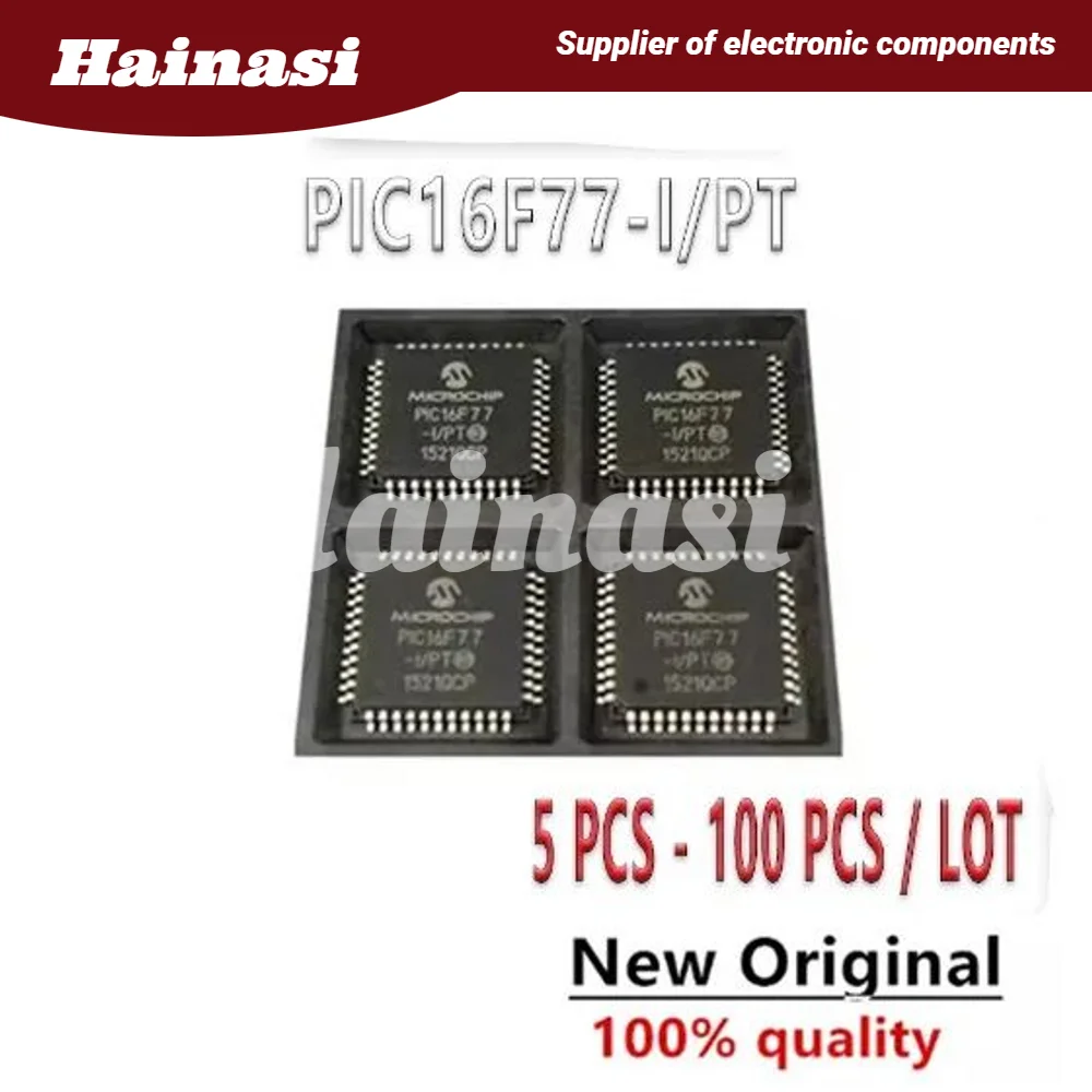 

(5pcs)100% quality PIC16F77-I/PT Embedded microcontroller TQFP44 package MCU chip