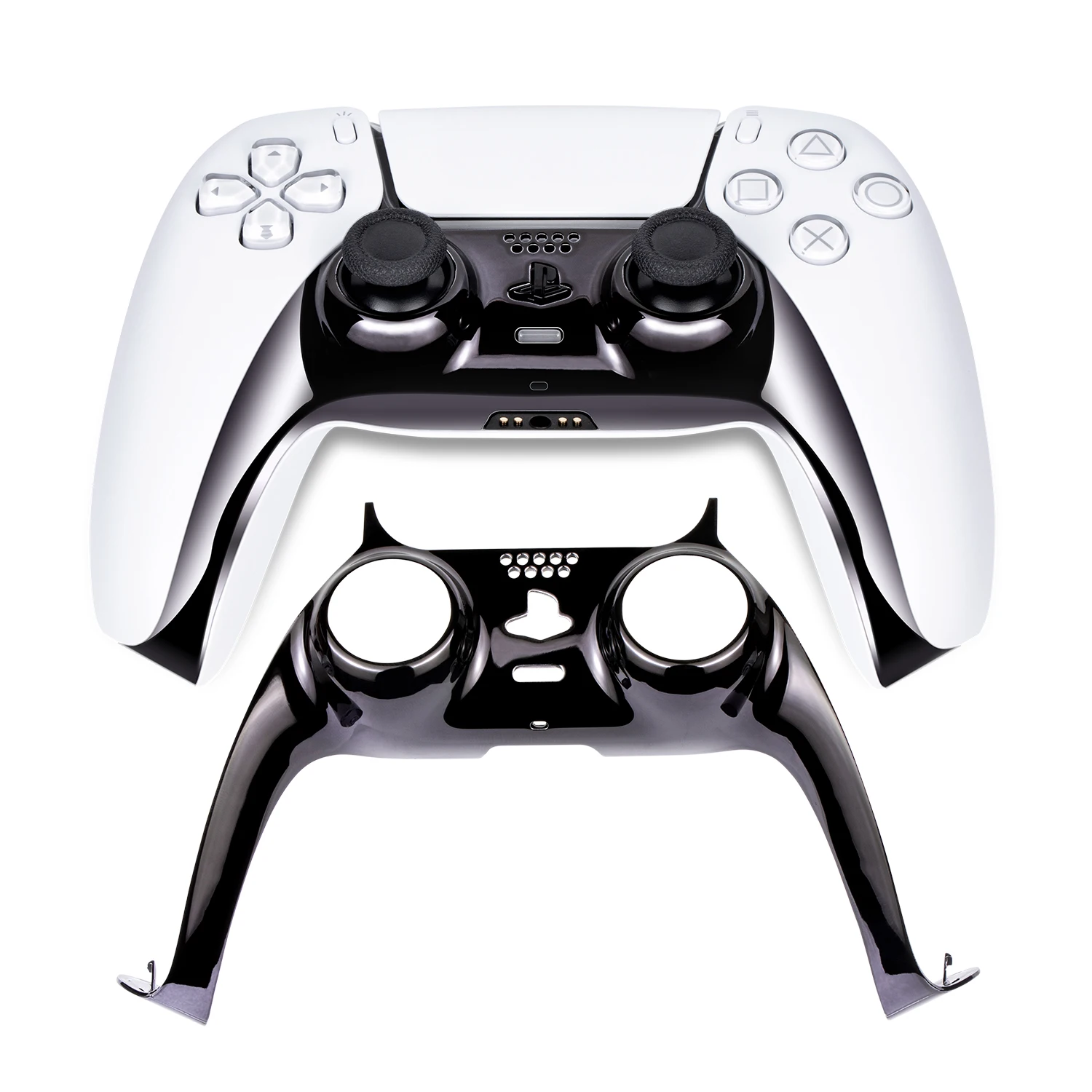 Chrome DIY Replacement Controller Shell for PS5 Custom Plates Cover Compatible Upgrade For PS5 Slim