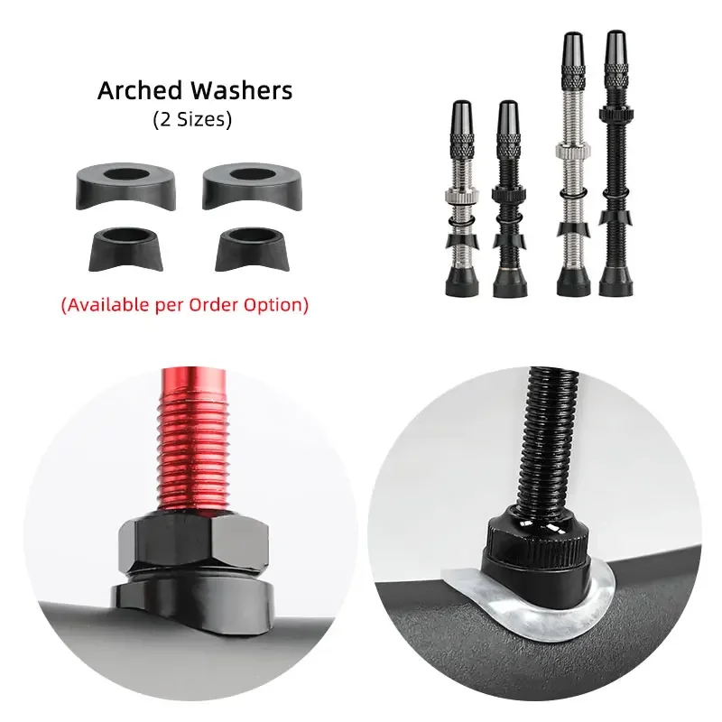Bicycle Tubeless Valve Bicycle Valve Bicycle Air Valve 40/60/80mm Presta Nipples Bicycle Tubeless Rim F/V Valves Brass Core Brass Stem Round Base