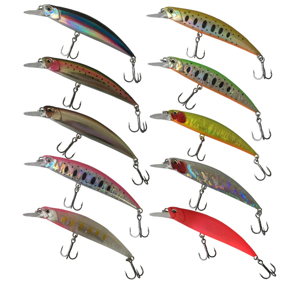 

Lutac 95mm 16g With 3D Eyes Hard Fishing leurre Jerk Bait Weihai Factory Have BKK Hook Sinking Water Minnow