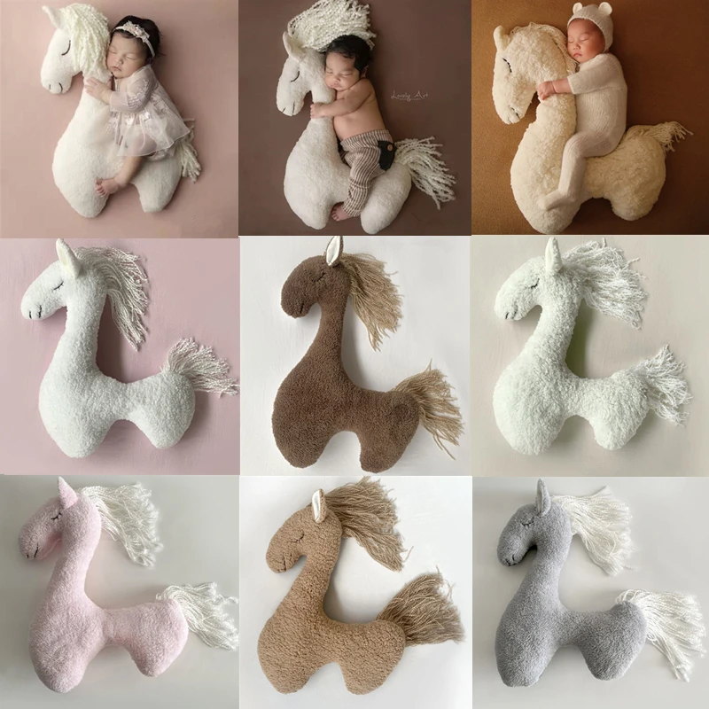 

❤️CYMMHCM Newborn Photography Accessories Cute Pony Modelling Baby Photo Prop Studio Infant Shoot Decoration Creative Fotografia