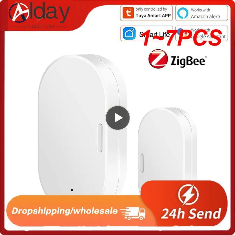 

1~7PCS Tuya Smart Door Sensor Door Open/Closed Detector Home Alarm Security Protection Smart Life Control Via Alexa