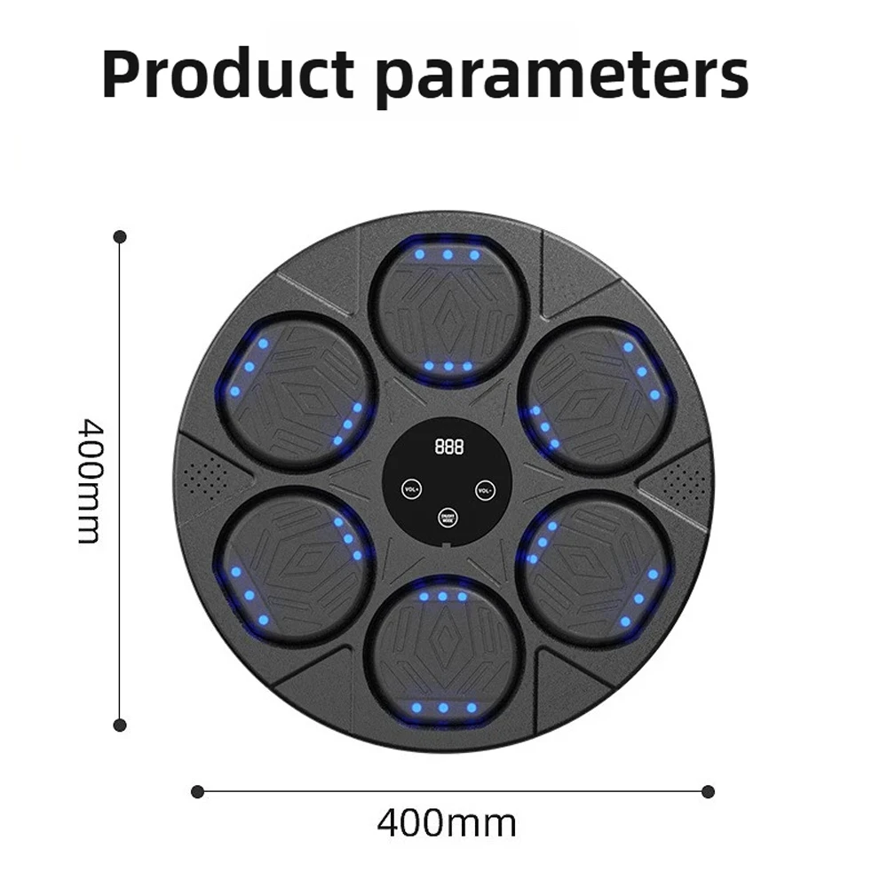 Music Boxing Machine with Gloves Blueteeth Connected Smart Wall Target Sandbag Agility Reaction Training For Boxing Sports Relax