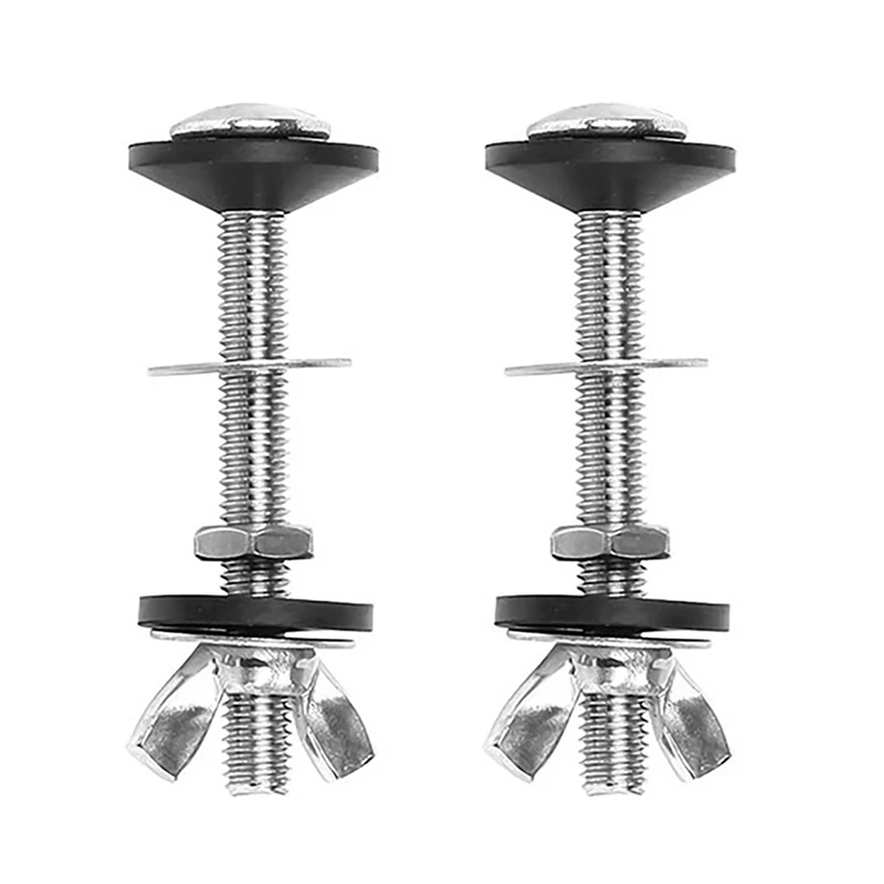 2 Pack Toilet Tank To Bowl Bolt Kits Cistern Bolts Kit Stainless Steel Toilet Pan Fixing Fitting With Double Gaskets CNIM Hot toilet cistern fixing kit