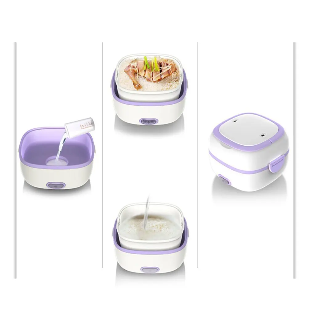 Multifunctional Electric Lunch Box Mini Rice Cooker Portable Food Heating Steamer Heat Preservation Lunch Box