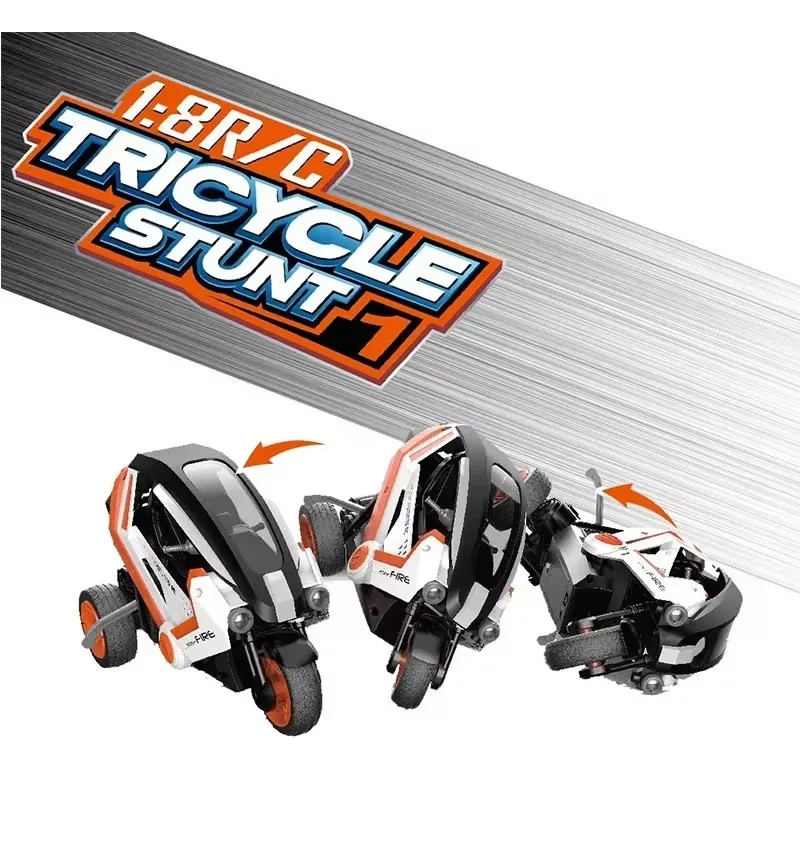 RC Motorcycle 1:8 Scale 2.4GHz 3 Wheels Off-Road  Vehicle ATV With LED Headlights Remote Control Drift Car motos Toys Kids Gift 2