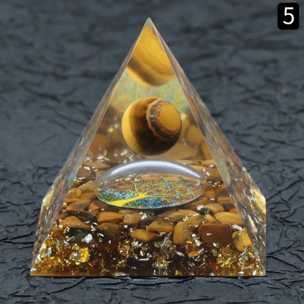 

6cm Orgonite Pyramid Crystal Natural Stone Orgone Energy Generator Healing Reiki Chakra Meditation Ornaments Crafts Office Decor