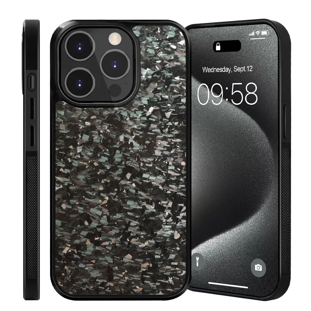 Magnetic Real Forged Carbon + TPU Protective Phone Case with MagSafe
