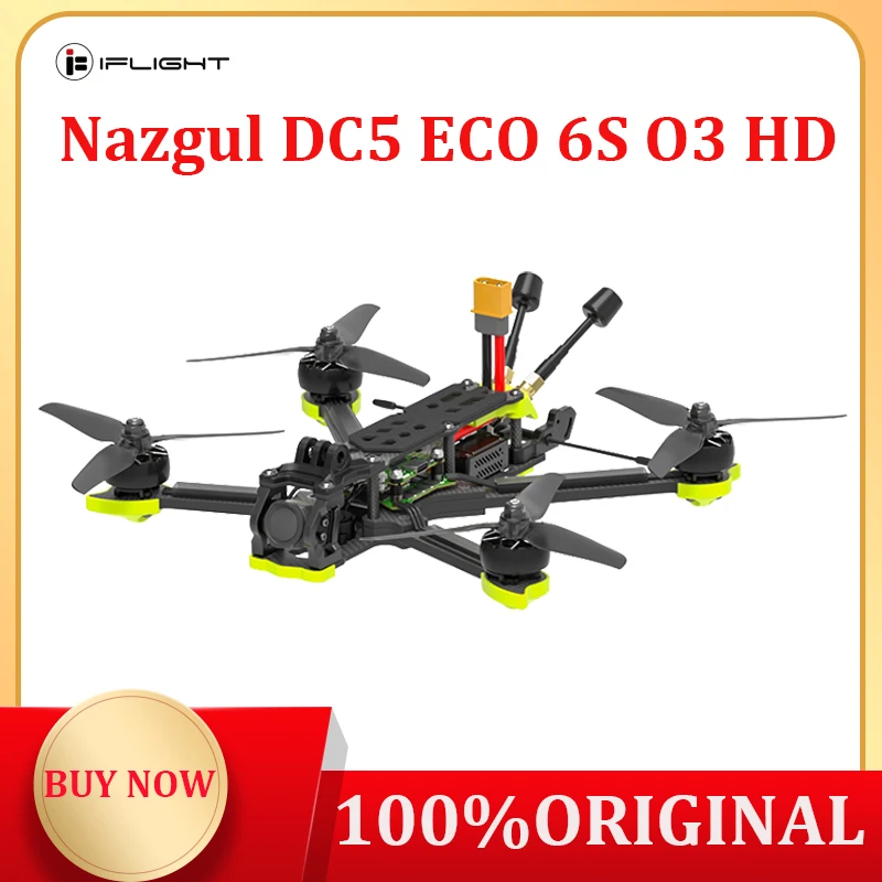 

IFlight Nazgul DC5 ECO 6S HD O3 FPV Drone 4K Stabilized Video Compatible DJI O3 HD Air Unit digital transmission RC Racing Drone