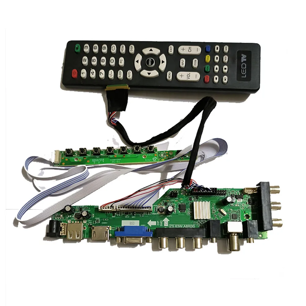 Hdmi Vga e Usb tv Controller Board Driver 3663 tv Monitor Kit para N156bge-l11 L21 L31 L41 1366x768 Dvb-t Lcd Led Screen - Imagem 3