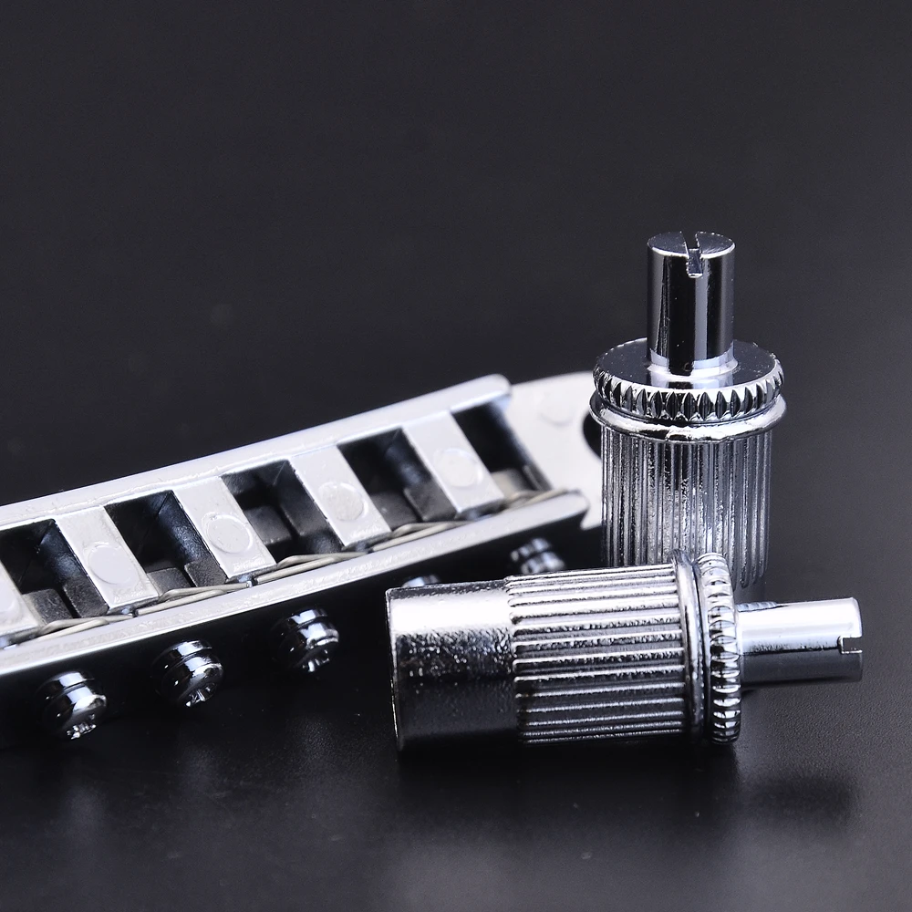 6 string Tune-O-Matic Roller Saddle Bridge For LP SG  Archtop Jazz Guitar With Ebony Base