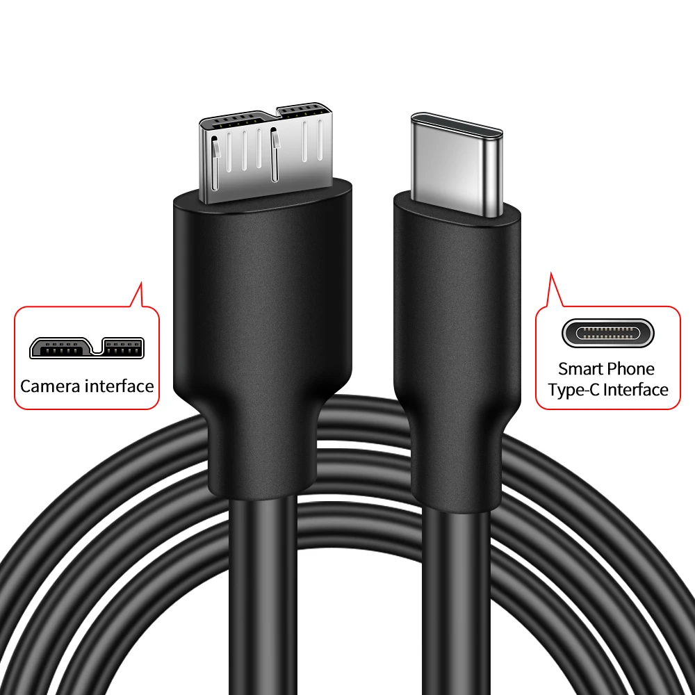 OTG 케이블 UC-E14 UC-E22 USB3.0 전송 케이블, NIKON 카메라 D5 D500 D800 D810 D850, 휴대 전화/카메라 전송선