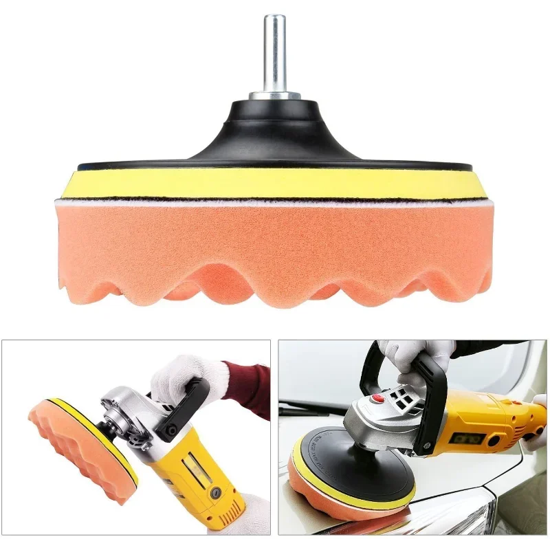 Car Polishing Pad Sponge Buffing Waxing Clean Wool Wheel Self-Adhesive Polish Disc for Car Polisher Drill Adapter Kit 3-7 Inch car polishing pad,car polisher,car polish pad,wool polishing pad,polishing wheel disc,polishing wheel kit,drill adapter for polishing