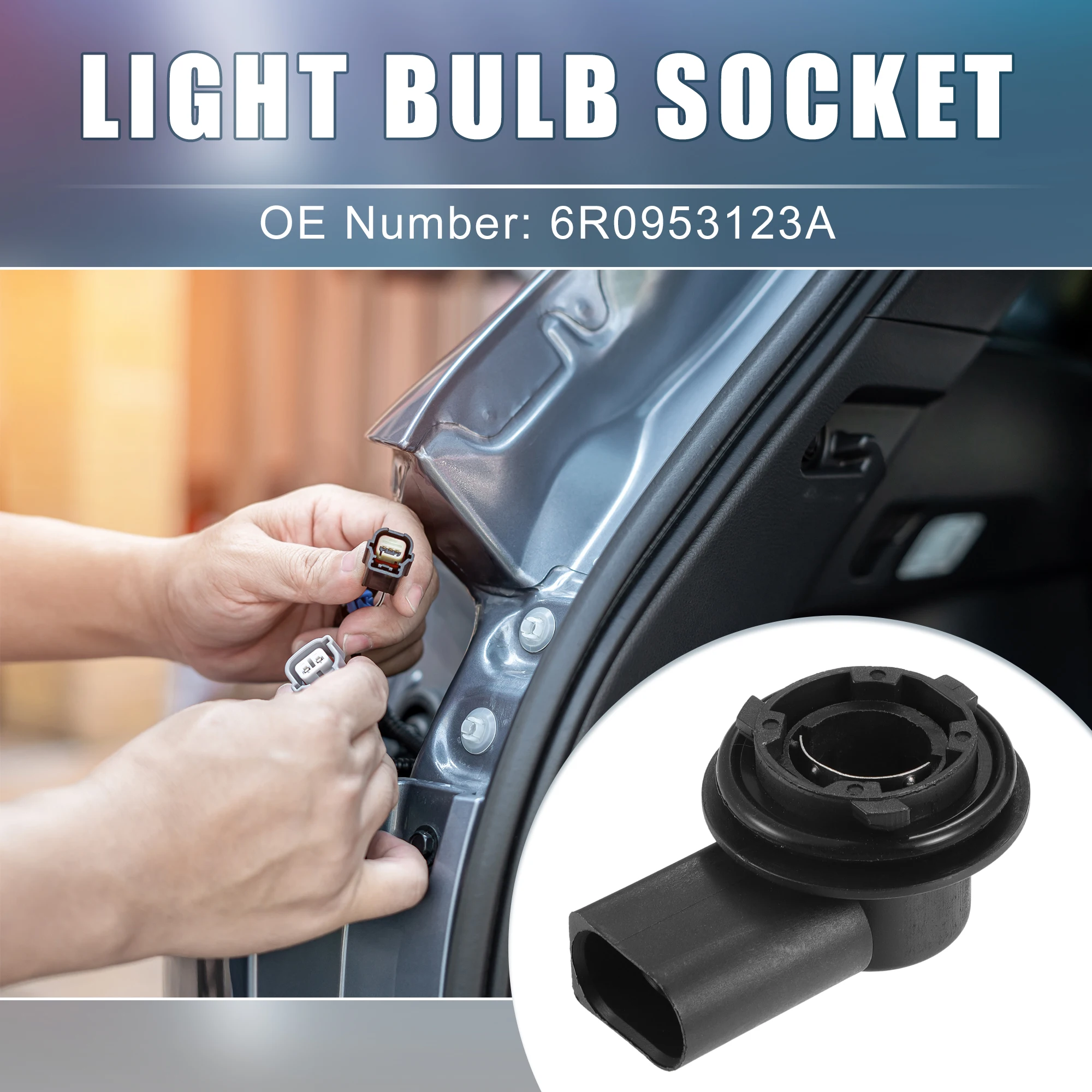 1-2Pcs Car Light Bulb Socket No.6R0953123A Lamp Socket for Volkswagen Passat 2011-2015 for Skoda Roomster 2008-2015 for Light Bulb Socket