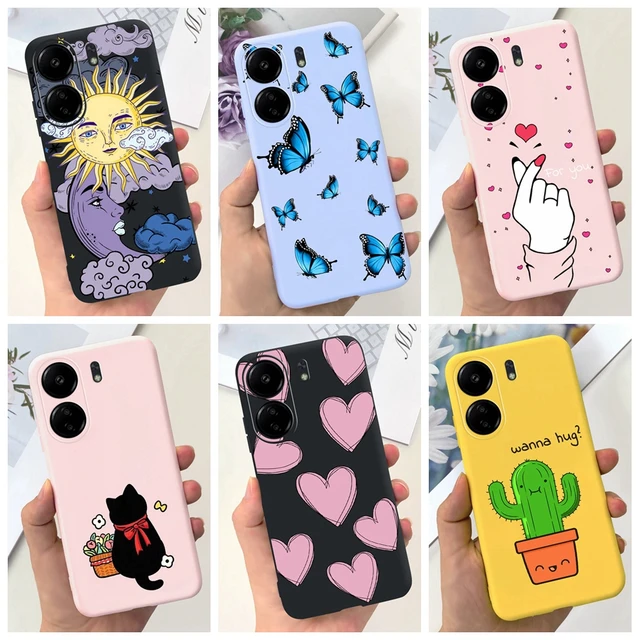 For Xiaomi Poco C65 Case Cute Love Heart Cactus Silicone Shockproof Cover  For Xiaomi Poco C65 5G Funda PocoC65 Coque C 65 Bumper - AliExpress