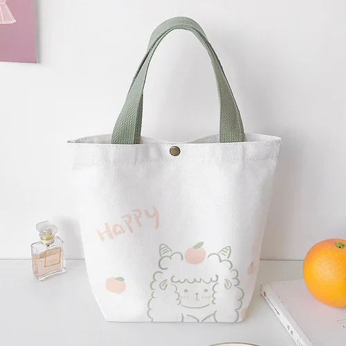 일본 캔버스 가방, 여학생 한국 문학 핸드백, 작은 신선한 쇼핑백, 쇼핑 가방, 숙녀용 핸드백 4
