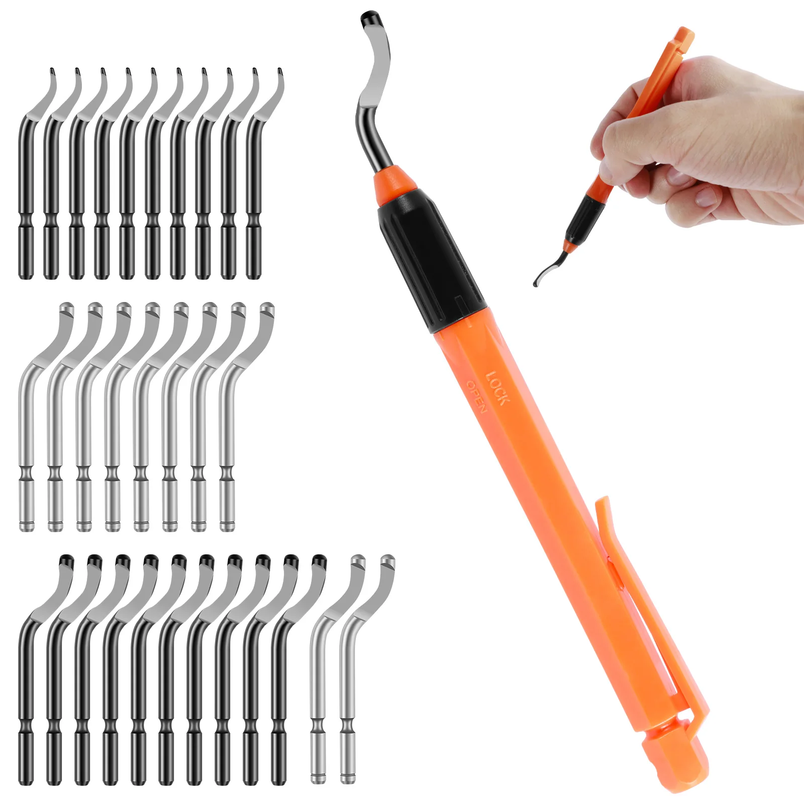 

Набор инструментов для удаления заусенцев с 30 дополнительными фотоэлементами инструмент для удаления заусенцев с металлическими краями ручной инструмент для удаления заусенцев с 3D печатью инструмент для удаления заусенцев