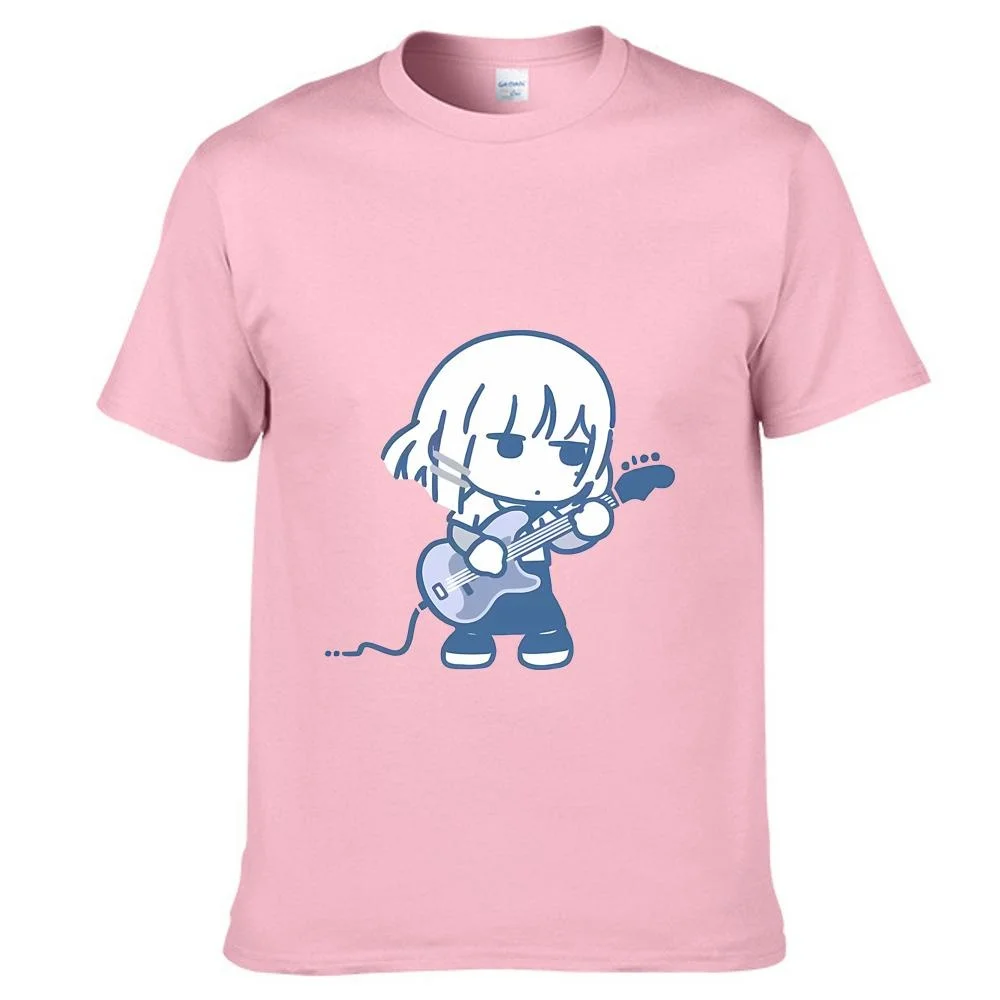 

Bocchi the Rock! Hitori Bocchi Pure Cotton EU size tshirt harajuku funny men Tee comic manga unisex clothing