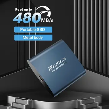 Reletech P10 휴대용 SSD, 읽기 480 MB/s, C타입 인터페이스, PC, 게임, 학생 및 전문가, 외장 솔리드 스테이트 드라이브 하드 디스크