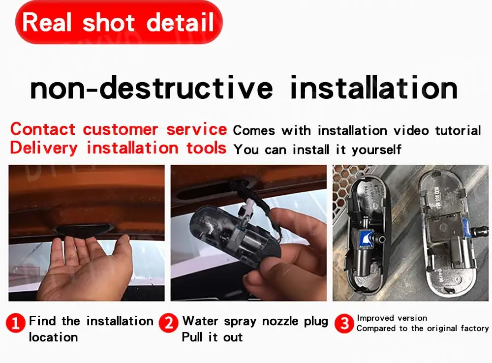 Car Front Windshield Washer Nozzles Jet Heated For Audi TT A1 8X A4 B8 Q3 Q5 Q7