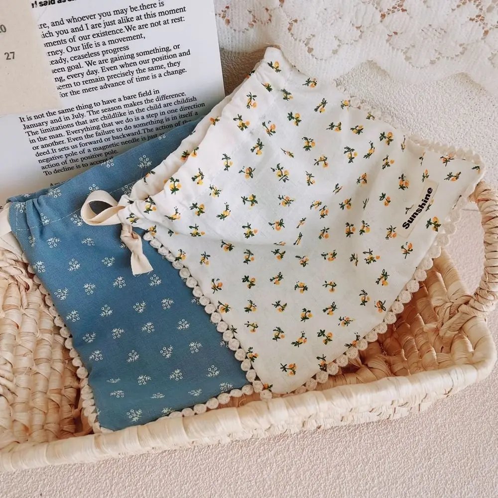 

Маленькая тканевая сумка с цветочным рисунком, сумка для канцелярских принадлежностей, дорожный органайзер, косметичка, ювелирные украшения, двойной карман, сумки для макияжа