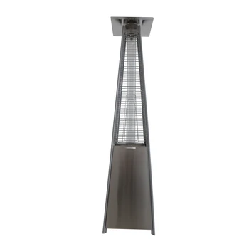 40,000 Btu Propane Standing Patio Heater Stainless Steel 1