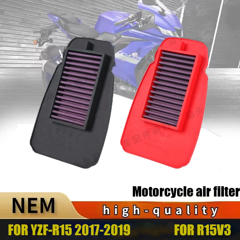 Motorcycle Air Filter High Flow Air Cleaner Filter Element For Yamaha R15 V3 YZF-R155 2017-2019 SRL115 Accessories