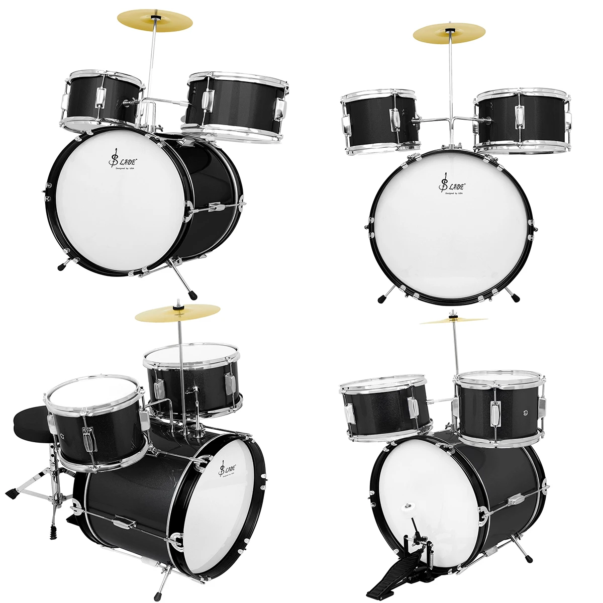 SLADE Children's Drum Set Jazz Drum Set for Early Childhood Education Percussion Toy Boys and Girls Christmas Gift