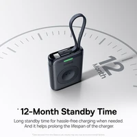 Baseus 5W Magnetic Wireless Charger For Apple Watch USB-C Built-in Cable For Apple Watch S1-S10 SE SE2 Ultra2 - Image 5