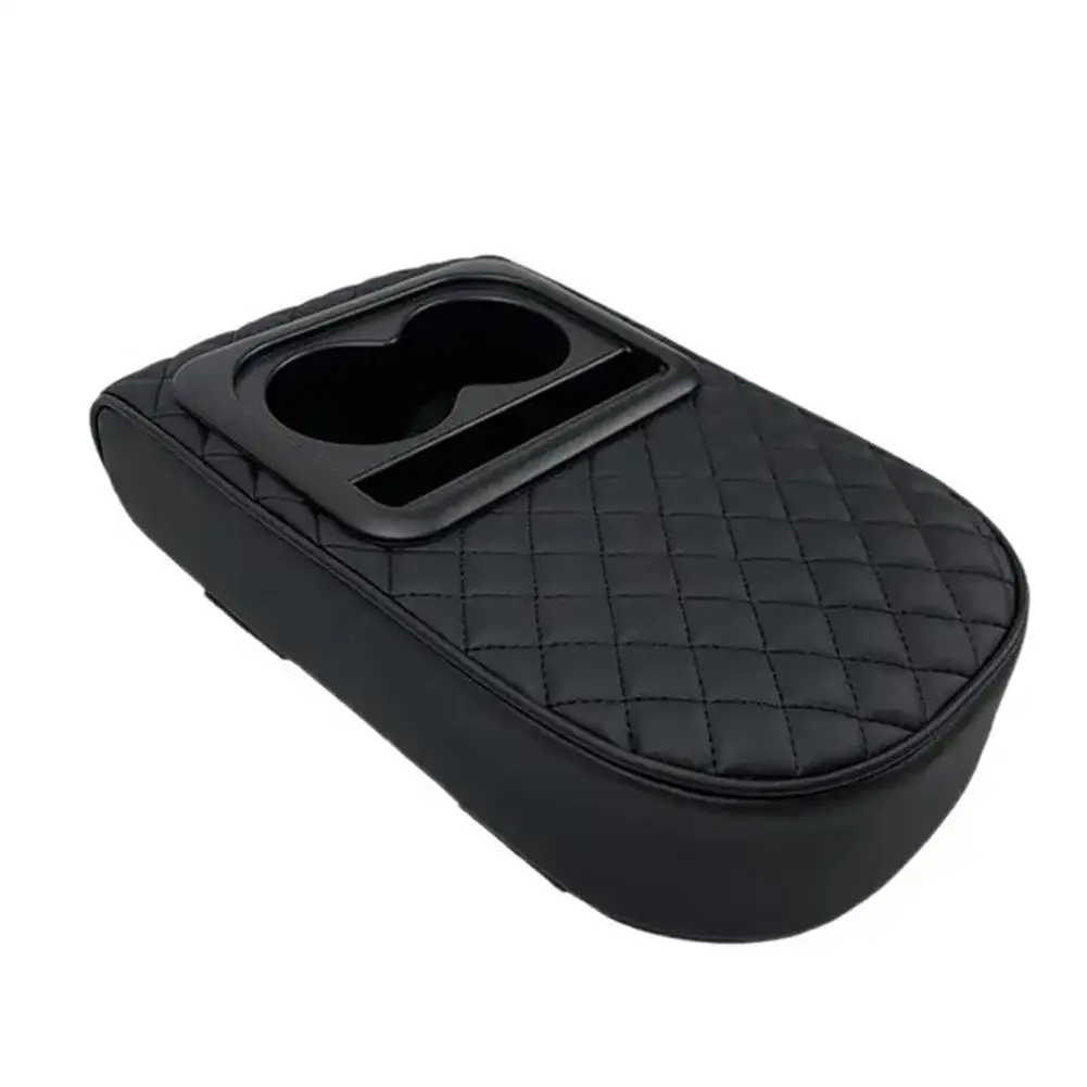 범용 자동차 센터 콘솔 팔걸이 쿠션, PU 가죽 커버 팔걸이 패드, 휴대용 패드 베개, 방수 암레스트 자동차 높이 K1F6