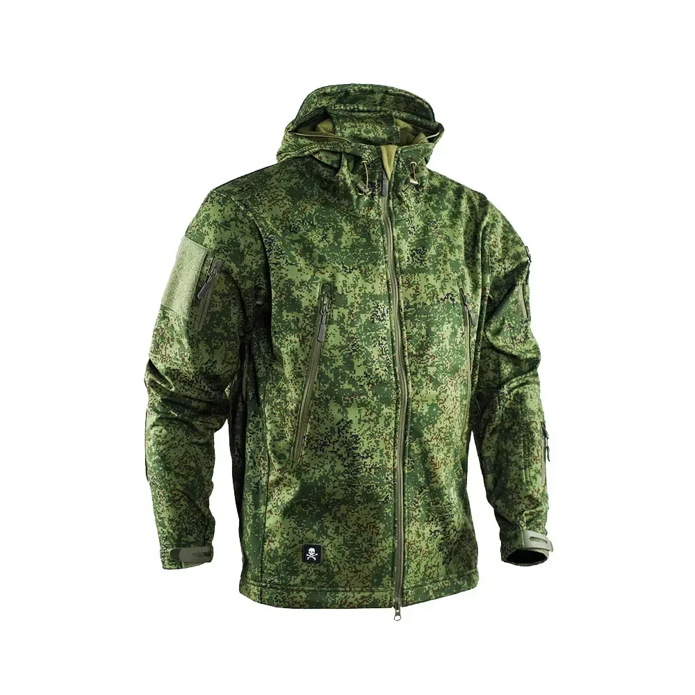 Tactcial Russia Uniform Jacket Outdoor Spring and Autumn Coat Rainproof Soft Shell Green Camouflage Assault Suit Mens Jacket 3