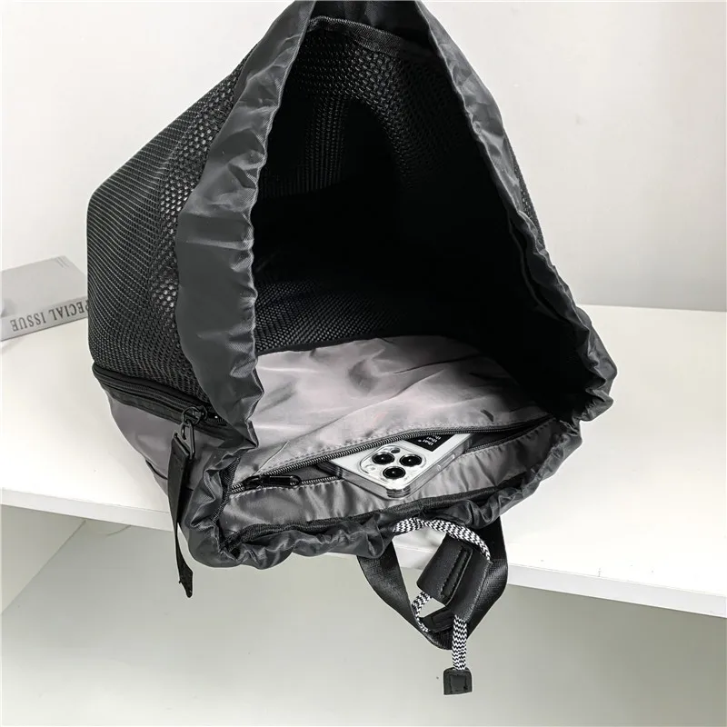 Drawstring Basketball Bag Men Women Sports Gym Backpack Soccer Large Capacity Football Shoulder Bag Outdoor Fitness Schoolbag
