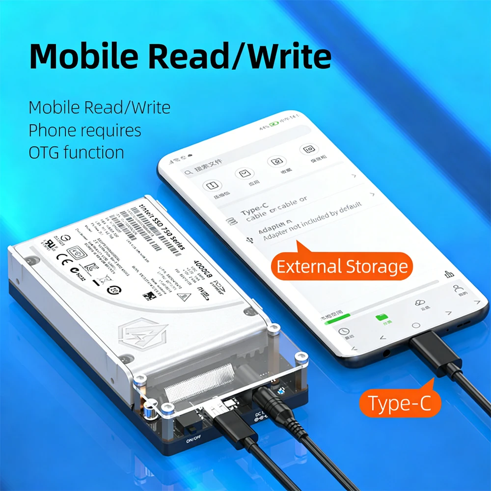 MAIWO U.2 SSD 케이스 2.5인치 U.2 PCI-E NVME SSD 인클로저 10Gbps USB 3.2 Gen2 Type-C U.2 하드 드라이브 어댑터 박스 툴리스 PC용