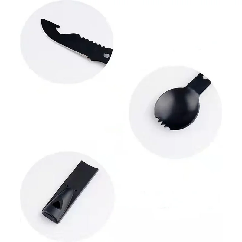 Camping Tableware Outdoor Stainless Steel Knife Fork Spoon Portable Multi-function Picnic Cutlery Outdoor Camping Equipment camping cutlery portable tableware portable cutlery