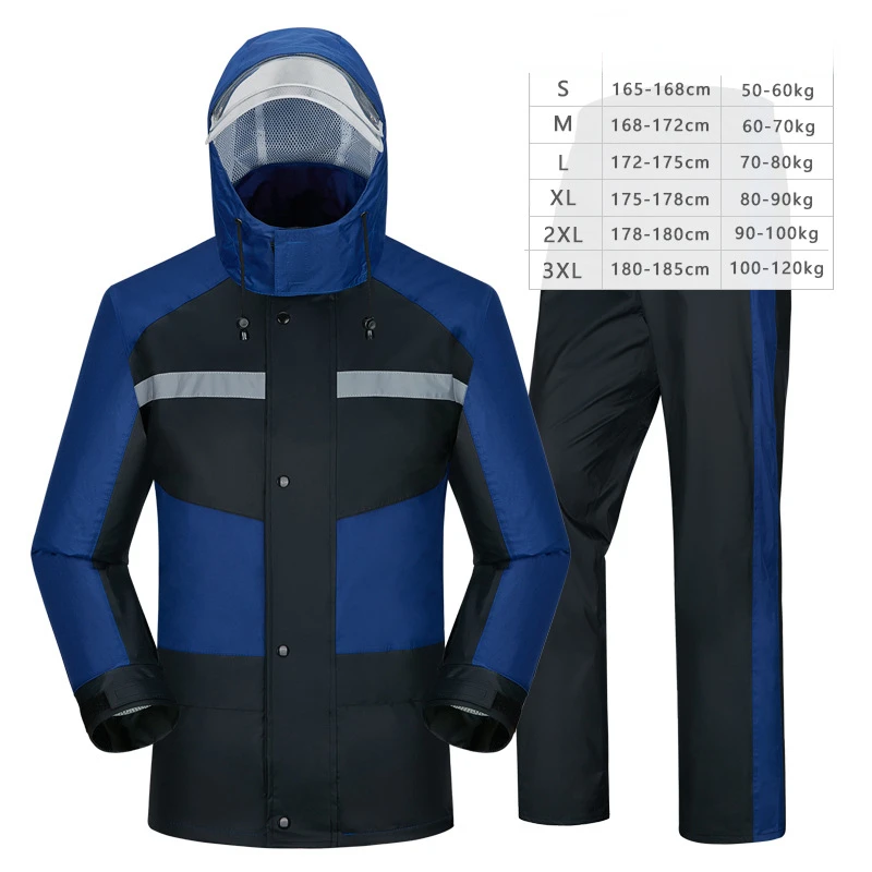 Raincoat Rain Pants Suit Men and Women Adults Motorcycle Riding Waterproof Jacket Protective Clothing Storm Raincoat