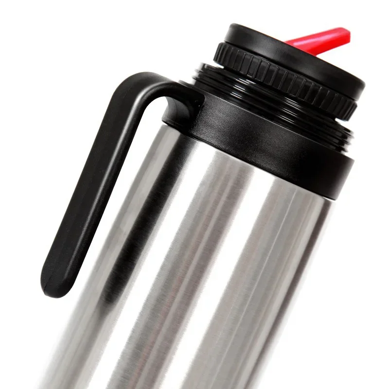 Thermos Coffee Pot Stainless Steel Hot Water Kettle with Handle Gourd-shaped Companion Cup with Straw Spoon Portable Travel Pot water bottle stainless steel thermos bottle thermal water bottle stainless steel water bottle stainless steel thermal container