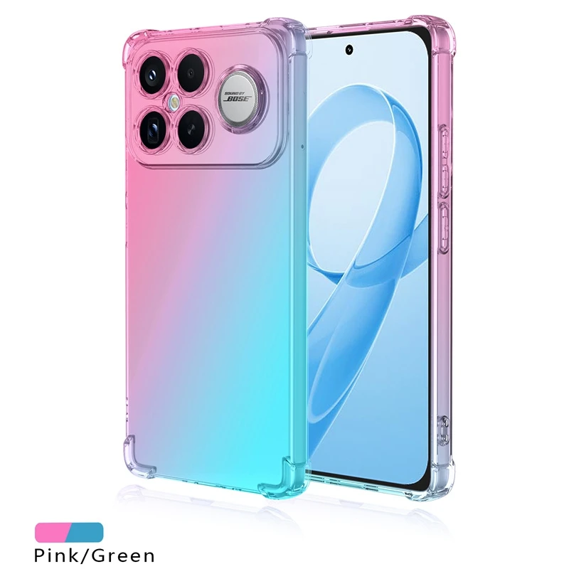 Shockproof Gradient TPU Case - Clear Protective Cover Shell