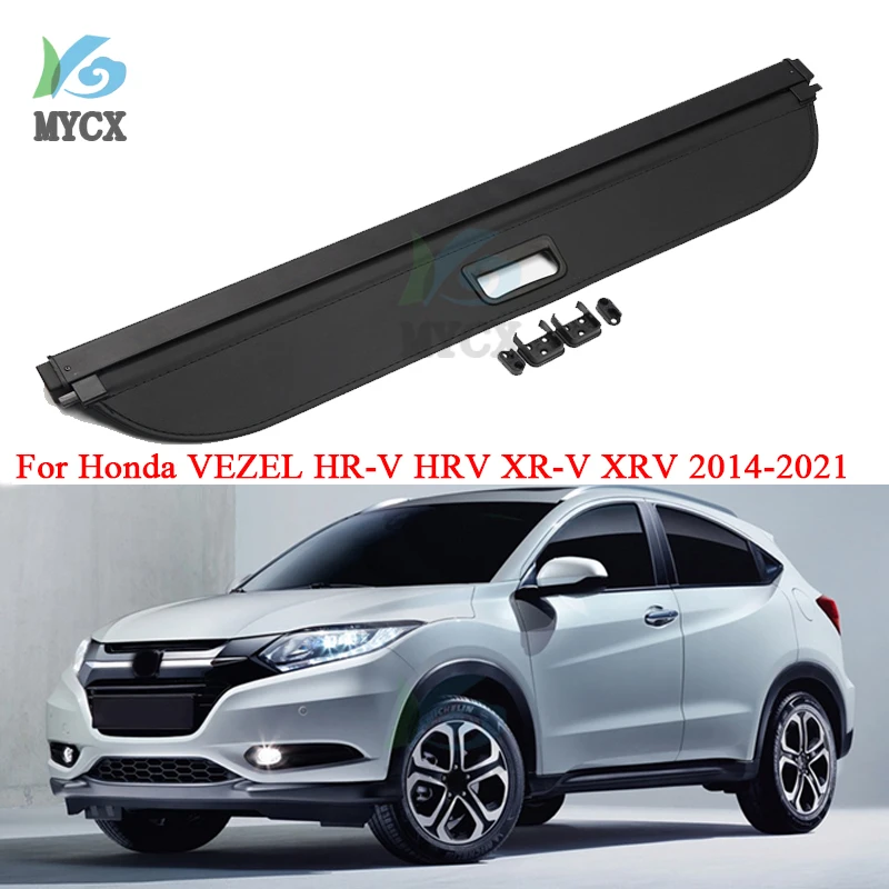 

Rear Trunk Cargo Cover For Honda VEZEL HR-V HRV XR-V XRV 2014-2021 High Qualit Car Security Shield Accessories Black Beige