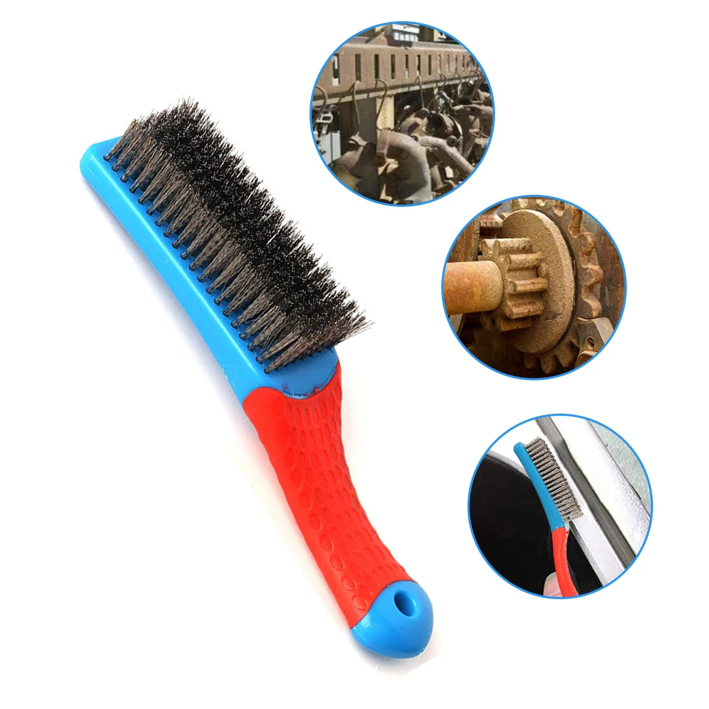 160mm Professional Household Wire Brush Not Shed Metal Steel Brush Burnishing Rust Removal Multipurpose Cleaning tools