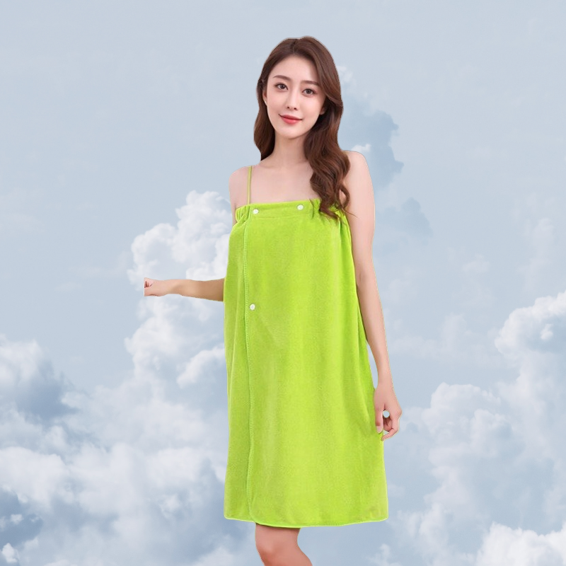 Wearable Microfiber Bathrobe Woman Shower Soft Bath Towel Adults