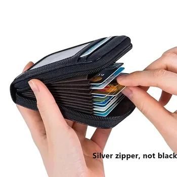 1pc Organ Card Bag Korean Edition Portable Women's Short Bank Card Cover Business Card Clip Zipper Vertical Handheld Bag 1