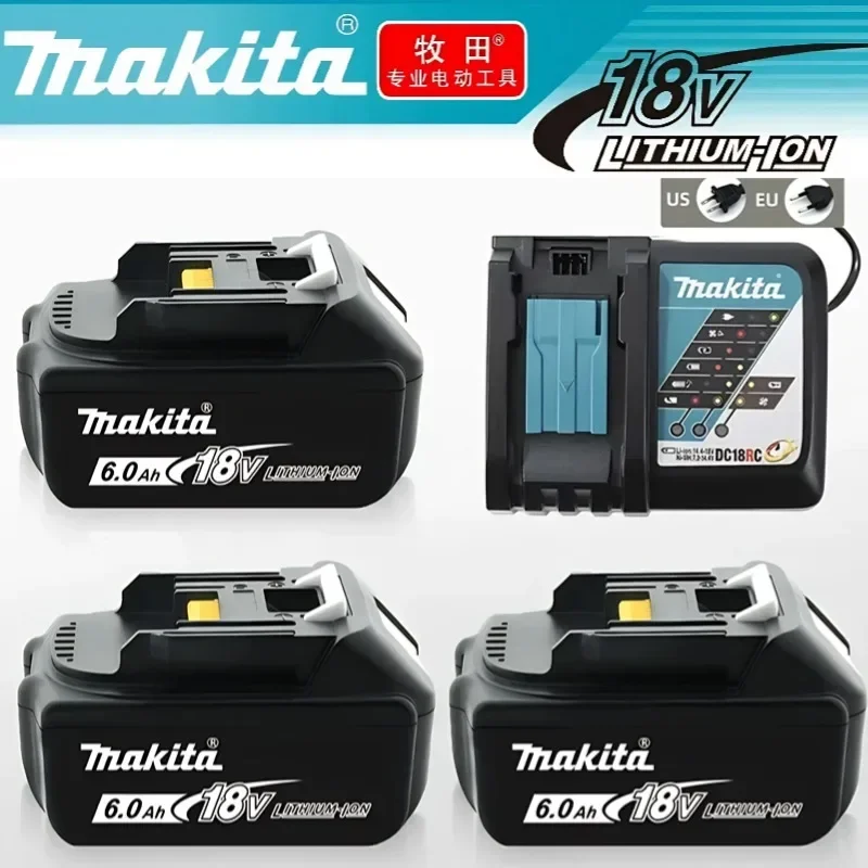 Original mit Ladegerät BL1860 Wiederaufladbare Batterie 18V 6,0Ah Lithium-Ionen für Makita 18V Akku 6Ah BL1850 BL1880 BL1860B LXT400 – Detail 6