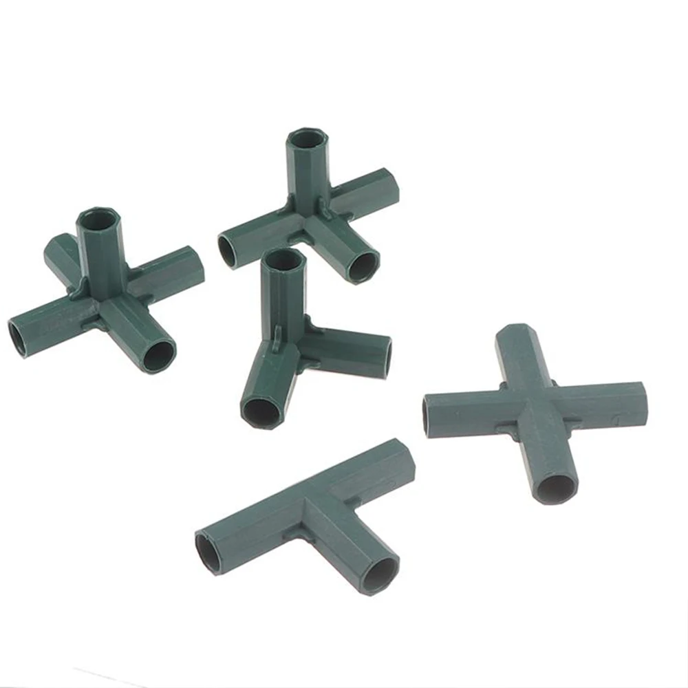 Fitting Stable Support Heavy Duty Greenhouse Frame Building Connector Right Angle 3 4 5-way Connector Garden Tool 16mm 5 Types