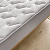 2025 New Solid Color Waterproof Bed Hat Wavy Cotton Anti-bacterial Mattress Cover Protector Skin-friendly Bed Cover with Elastic 5