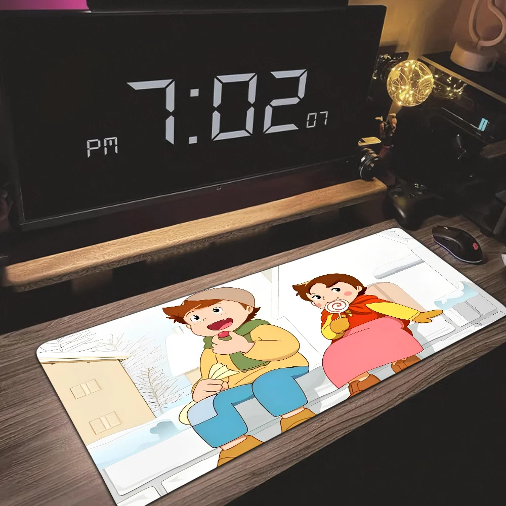 Heidi Cartoon Cool Large Gaming Mouse Pad XL Locking Edge Size For Game Keyboard Pad For Gamer 3