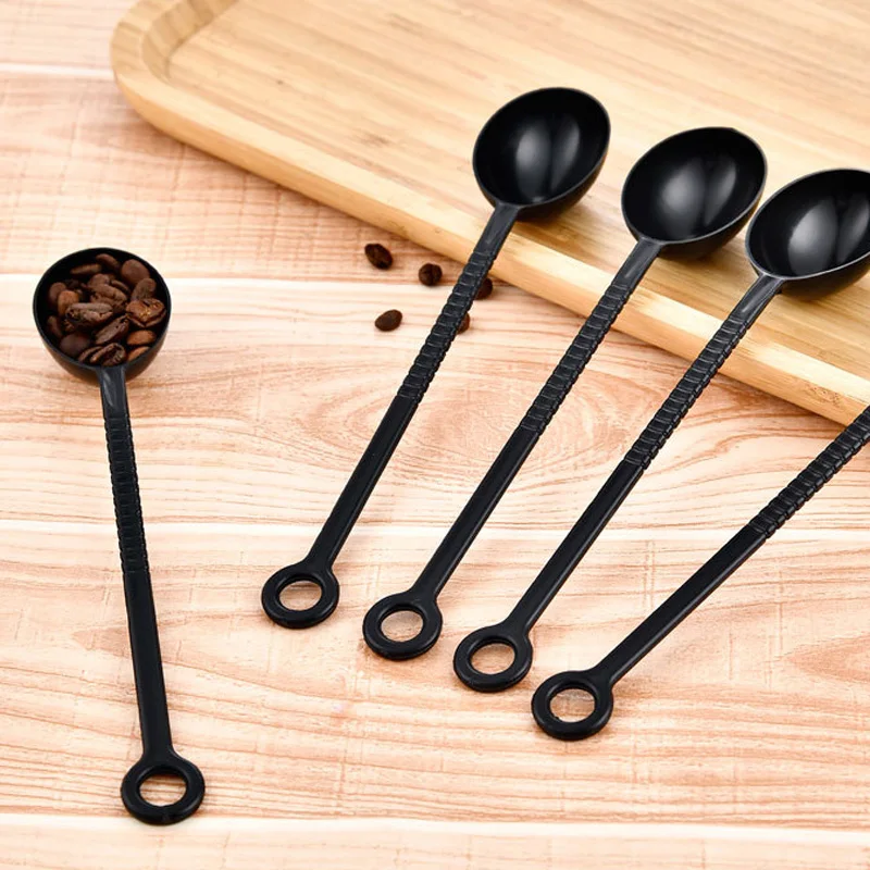 500 Teile/los Kaffee Löffel 10 ml Kunststoff Griff Obst Pulver Löffel Kleine Löffel Rührer 10 Gramm Kaffee Bohnen Großhandel – Detail 6