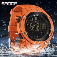 SANDA 2145 Brand Men Watches Sports Pedometer Calories 50M Waterproof LED Digital Watch Military Wristwatch Relogio Masculino 2
