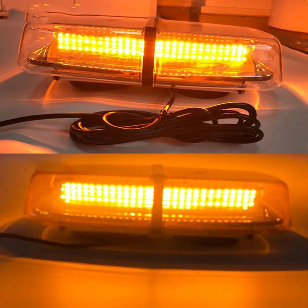 OPPBUY 14.2'' Wireless LED Rooftop Strobe Light Bar – Amber & White, 17 Flash Modes, Magnetic Base, Rechargeable, IP68 Waterproof For Trucks & Emergency Vehicles - View #4