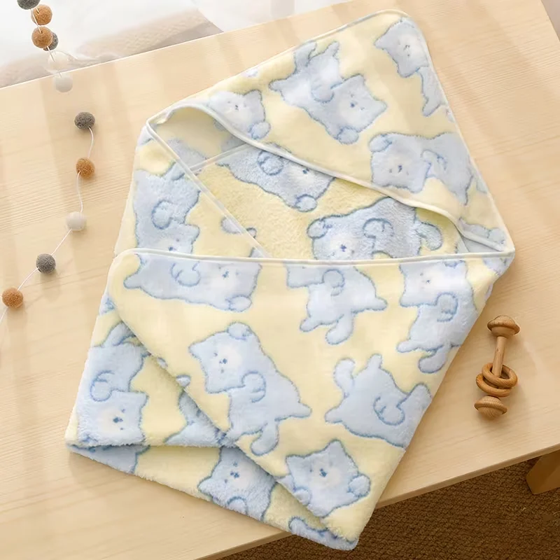 Adorable Baby Hooded Bath Towel & Toddler Wrap Blanket